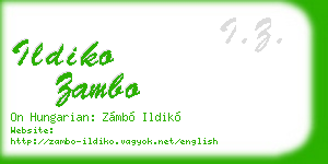 ildiko zambo business card